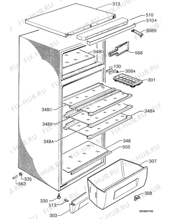 Взрыв-схема холодильника Aeg OEKO S.S2580-6SILVER - Схема узла Housing 001