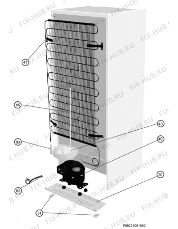 Взрыв-схема холодильника Electrolux ENF2200AOW - Схема узла Cooling system 017