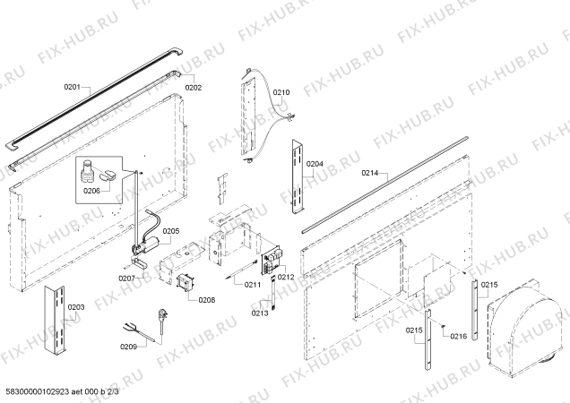 Схема №2 UCV36AB Cook'n'Vent с изображением Привод для вентиляции Bosch 00418310