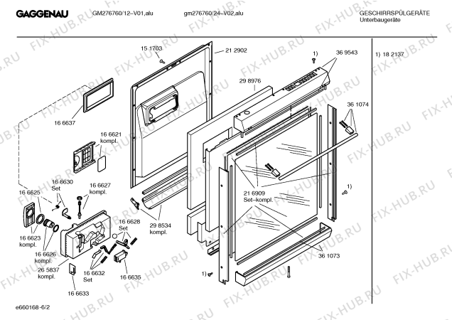 Схема №2 GI976760 с изображением Инструкция по эксплуатации Gaggenau для посудомойки Bosch 00580111