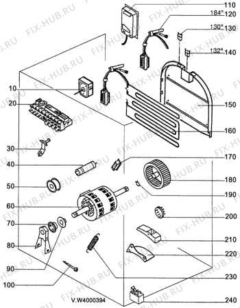 Взрыв-схема стиральной машины Aeg T3230 - Схема узла W40 Electrical details G