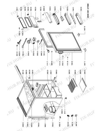 Схема №1 ART 410/H с изображением Корпусная деталь для холодильной камеры Whirlpool 481945299922