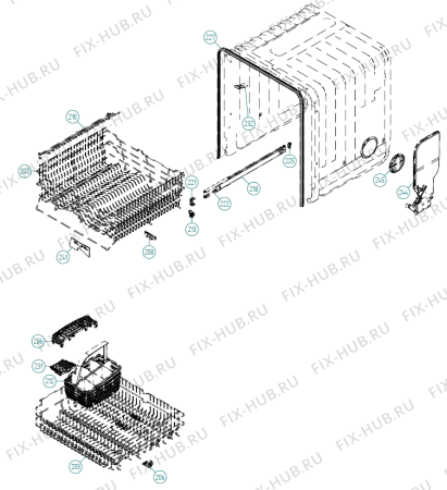 Взрыв-схема посудомоечной машины Gorenje D5112 XL DK   -White Bi Soft (900001372, DW70.1) - Схема узла 02