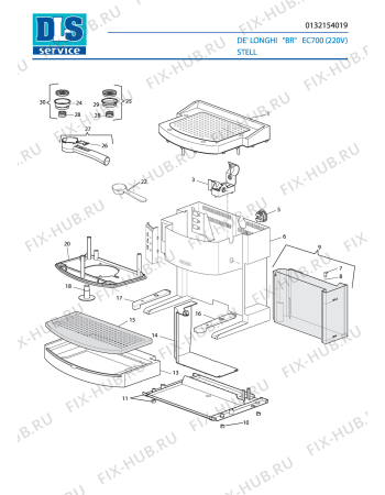 Схема №1 BAR 190 с изображением Другое для электрокофеварки DELONGHI 534801