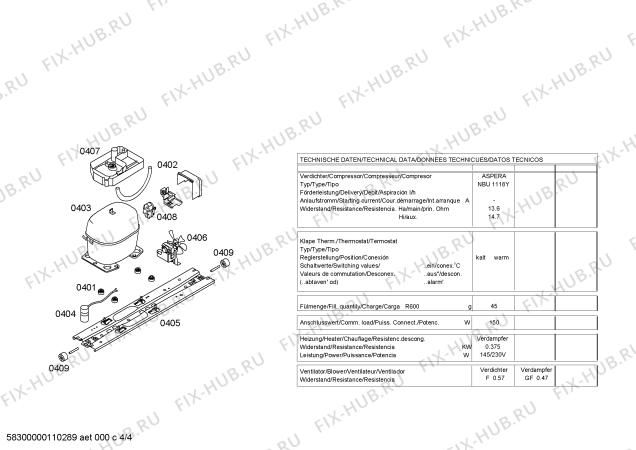 Взрыв-схема холодильника Balay 3KF4937A - Схема узла 04