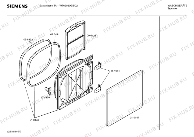 Схема №2 WT66080GB Extraklasse TA WT66080GB с изображением Вкладыш в панель для электросушки Siemens 00366118