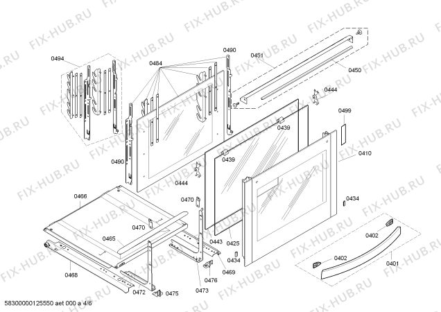 Схема №4 3HT668XP с изображением Фронтальное стекло для плиты (духовки) Bosch 00479271