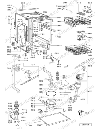 Взрыв-схема посудомоечной машины CDA (CONT.DOM.APPL.) CW 496 - Схема узла