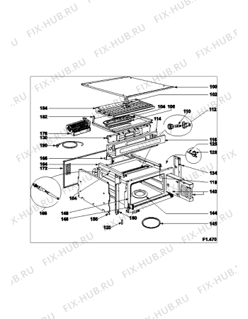 Схема №1 SO100HA (F049065) с изображением Дверца для электропечи Indesit C00259731