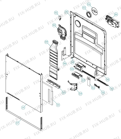 Взрыв-схема посудомоечной машины Gorenje ZDE 86 BCWAII   -FI (900001302, DW20.4) - Схема узла 10