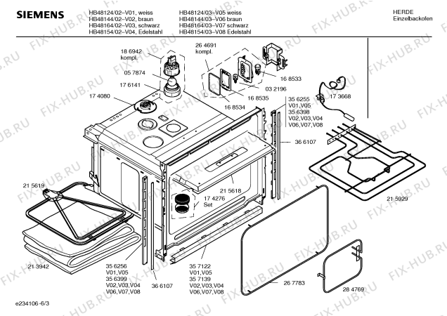 Схема №4 HB48154 с изображением Инструкция по эксплуатации для духового шкафа Siemens 00580859