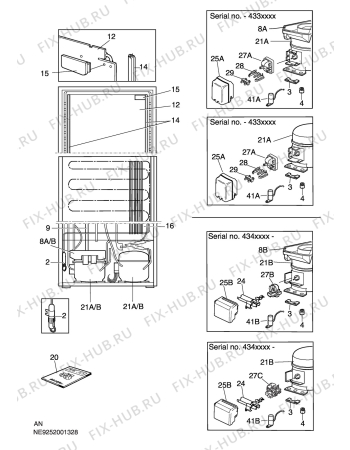 Взрыв-схема холодильника Husqvarna Electrolux QT4241RW - Схема узла C10 Cold, users manual