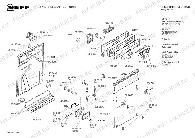 Схема №4 SR25602 с изображением Кабель для посудомойки Bosch 00273498