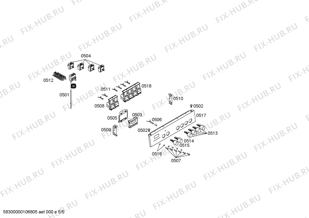 Схема №2 P1HCB48458 с изображением Стеклокерамика для электропечи Bosch 00242975