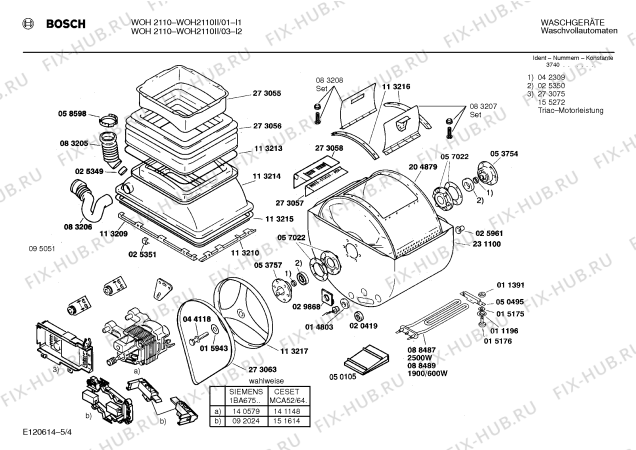 Схема №5 WP72010SI, SIWAMAT PLUS 7201 с изображением Модуль управления мотором для стиралки Bosch 00273073