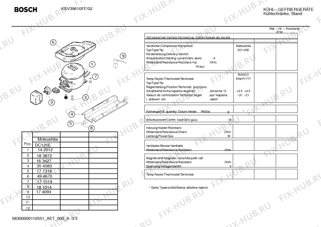 Схема №3 KSV39610FF с изображением Инструкция по эксплуатации для холодильной камеры Bosch 00691240