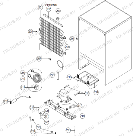 Взрыв-схема холодильника Gorenje RBT-3140 W (136291) - Схема узла 03