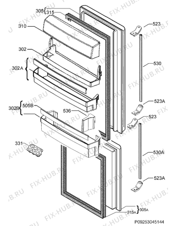 Взрыв-схема холодильника Aeg Electrolux S83800CTM0 - Схема узла Door 003