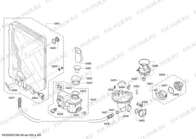Схема №3 SMI63M15TC с изображением Силовой модуль запрограммированный для посудомойки Bosch 12004920