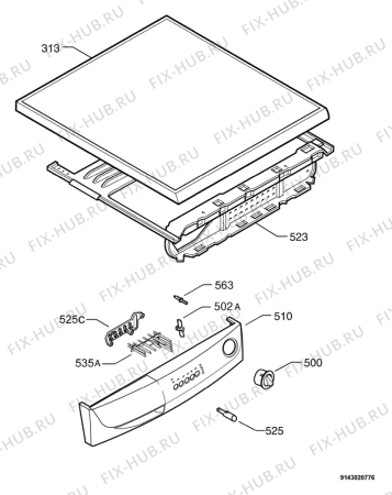 Взрыв-схема стиральной машины Zanussi FL1108ALU - Схема узла Command panel 037