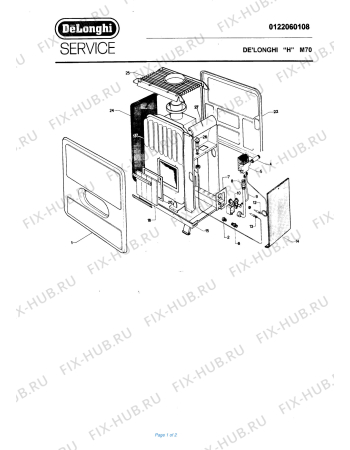 Схема №1 M70 с изображением Руководство для электрообогревателя DELONGHI 572950