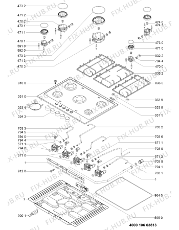 Схема №1 GMA 7510/IX с изображением Железный лист для электропечи Whirlpool 481010552827