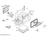 Схема №4 P1HCB48525 с изображением Кольцо для духового шкафа Bosch 00611493