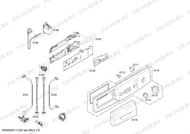 Схема №3 WFO2460SG Maxx1200 с изображением Панель управления для стиралки Bosch 00438525