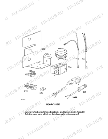 Взрыв-схема холодильника Electrolux RC1500 - Схема узла Electrical equipment