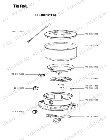 Схема №1 EF310B12/11A с изображением Кейс для фондюшницы Tefal TS-01027100