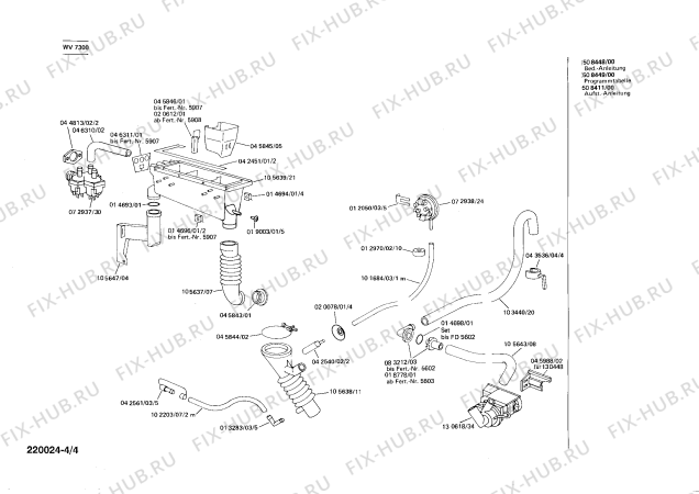 Схема №2 WV7300 SIWAMAT 730 с изображением Переключатель для стиралки Siemens 00045995