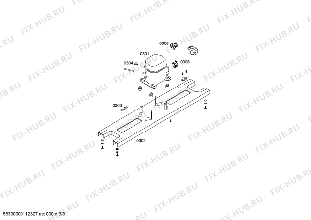 Взрыв-схема холодильника Recco RA26B7S45C REFRIGERADOR RECCO R90 BL 220V/60Hz PERU - Схема узла 03