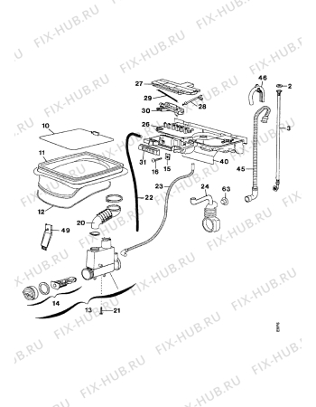 Взрыв-схема стиральной машины Zanussi TL572C - Схема узла Water equipment