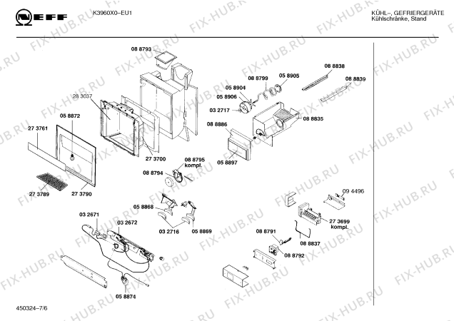 Схема №4 K3960X0 KD 600 с изображением Часы для оттайки для холодильника Bosch 00088801