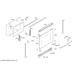 Схема №7 U1564N0GB с изображением Внутренняя дверь для духового шкафа Bosch 00441123