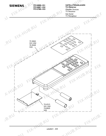 Схема №6 FR107M6 с изображением Инструкция по эксплуатации для телевизора Siemens 00531149
