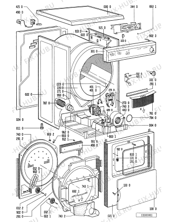 Схема №1 AWZ 353 с изображением Обшивка для сушильной машины Whirlpool 481245219365