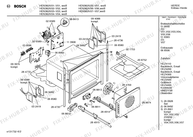 Схема №3 HEN582A с изображением Панель для духового шкафа Bosch 00285478