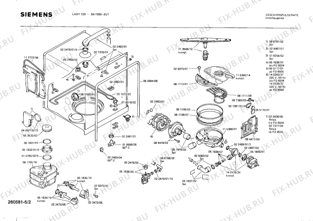 Схема №3 SN7200 с изображением Переключатель для посудомойки Siemens 00055205