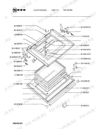 Взрыв-схема плиты (духовки) Neff 195304852 1394.11F - Схема узла 03
