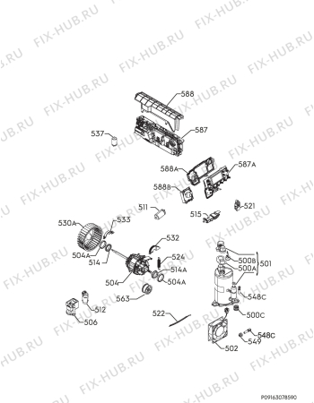 Взрыв-схема сушильной машины Electrolux EW8H528P7 - Схема узла Electrical equipment 268