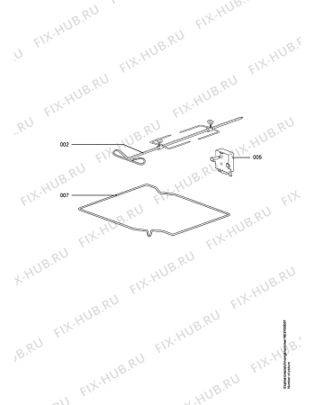 Взрыв-схема плиты (духовки) Aeg B4142-1-M   CANADA - Схема узла Accessories