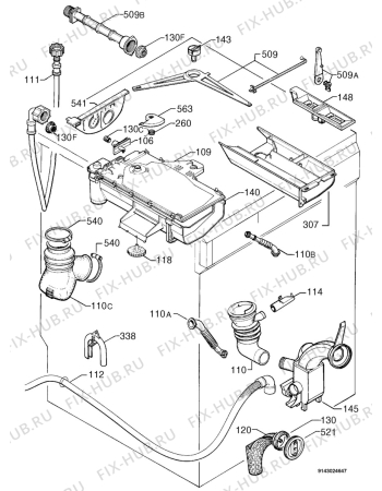 Взрыв-схема стиральной машины Zanussi ZWI2105 - Схема узла Hydraulic System 272