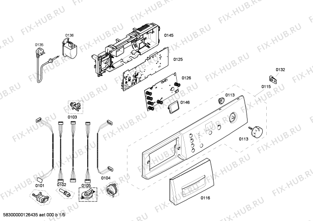 Схема №3 WAE24375 Maxx 6 EcoSpar с изображением Ручка для стиральной машины Bosch 00645250