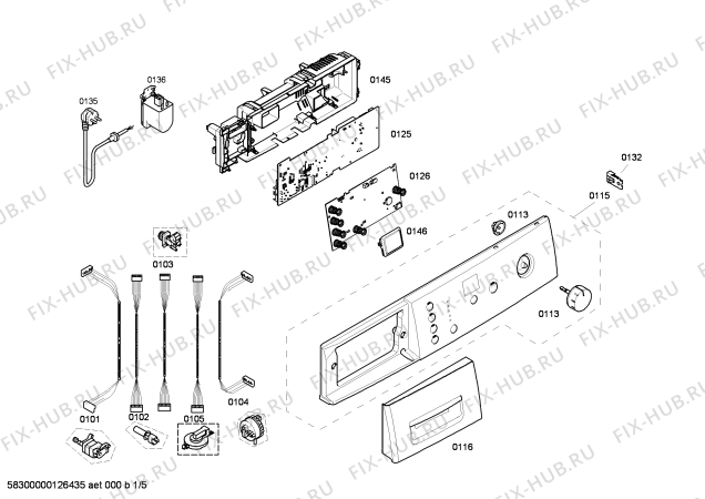 Схема №3 WAE24340 Bosch Maxx 6 с изображением Панель управления для стиралки Bosch 00669592