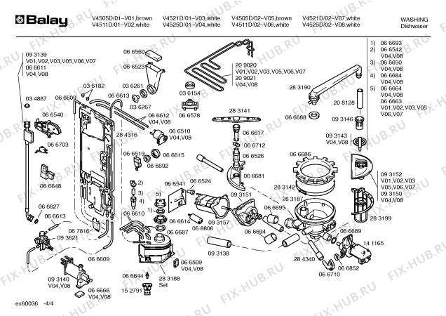 Схема №4 V4527 с изображением Защитный клапан для электропосудомоечной машины Bosch 00093140