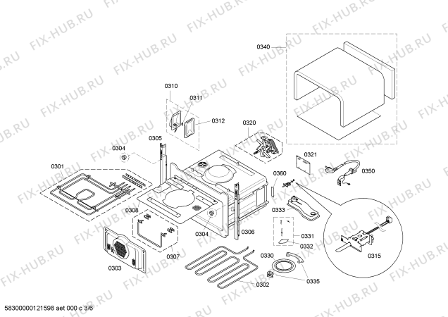 Схема №4 HBC86K771N с изображением Панель управления для плиты (духовки) Bosch 00661905