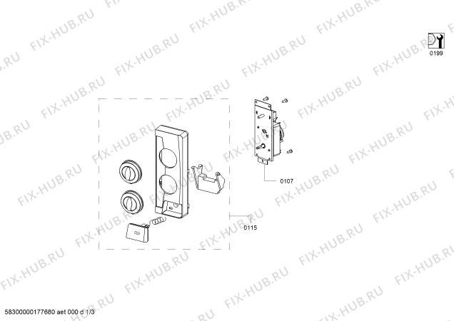 Схема №3 ZMW1001X с изображением Корпус для микроволновки Zelmer 00771077