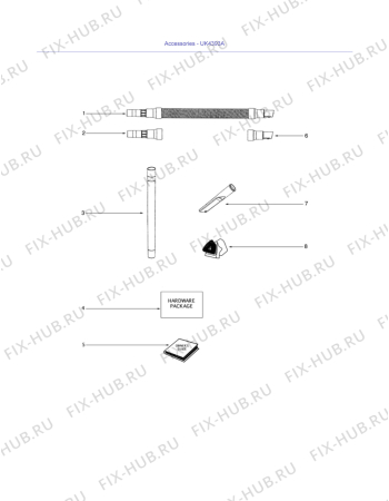 Взрыв-схема пылесоса Electrolux Z4393A - Схема узла Accessories