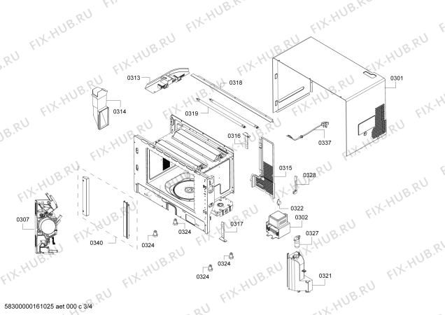 Схема №4 HMT85GR53 с изображением Дверь для плиты (духовки) Bosch 00688436